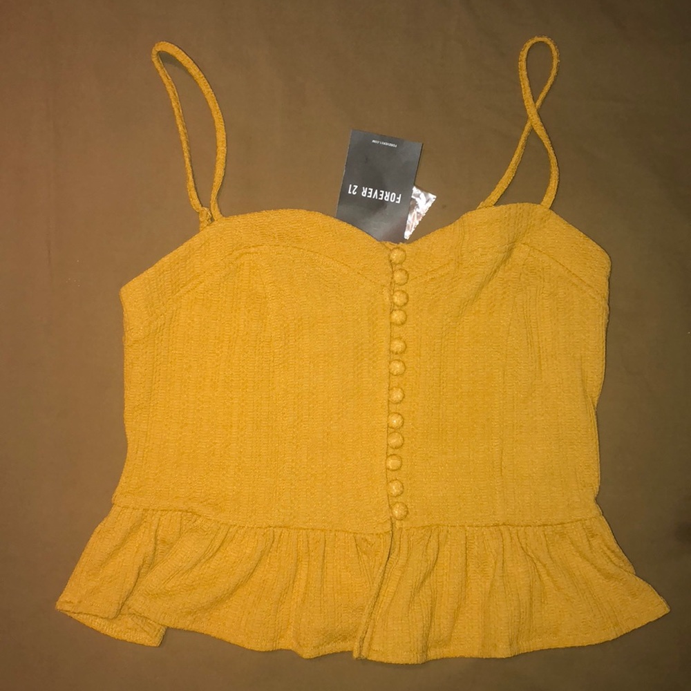 Ribbed Button Front Cami